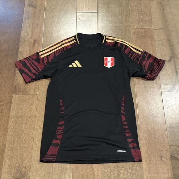 Peru 2024 Away Jersey adidas Black Sz Small NOWT IQ2445